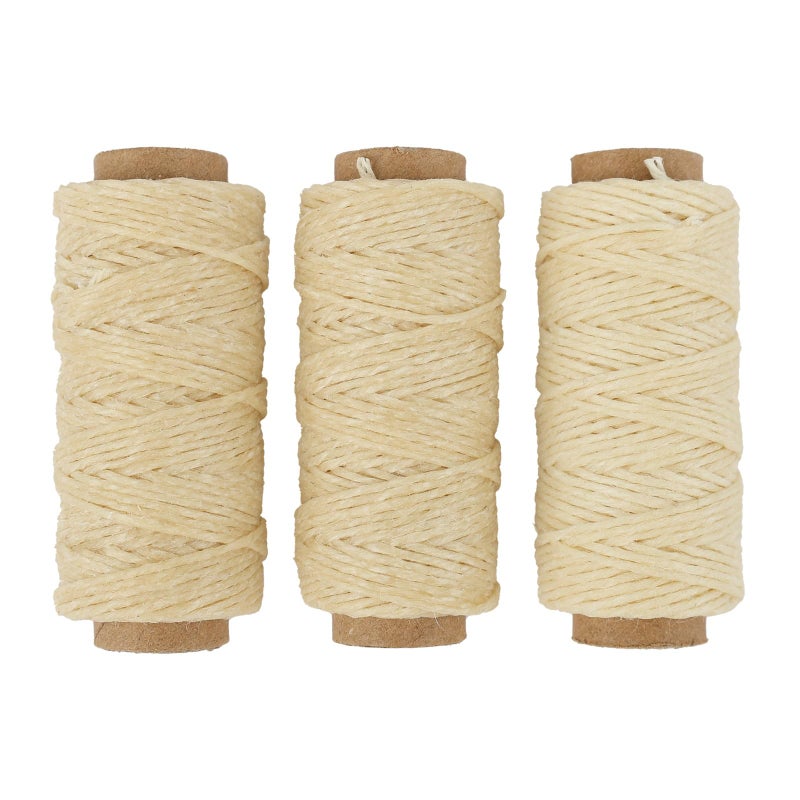 لينيكو خيط كتان أصلي مشمع من لاينكو، 20 ياردة، عبوة من 3 بكرات: طبيعي (BBHM208) - Image 2